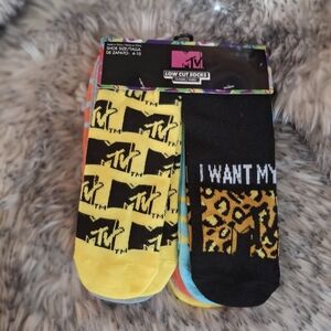 MTV Women's Low Cut Socks - Vibrant Yellow and Black